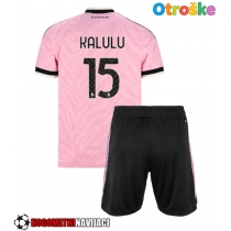 Otroške Nogometnih dresov Juventus Pierre Kalulu #15 Gostujoči 2026-27 Kratki rokavi (+ hlače)